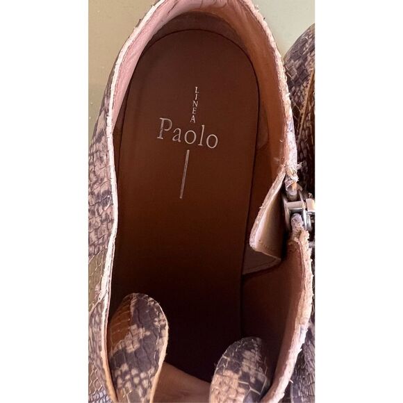 Linea Paolo Felicia III Snake Wedge Sneaker Multi Leather Zip Women's 9M - Picture 7 of 11